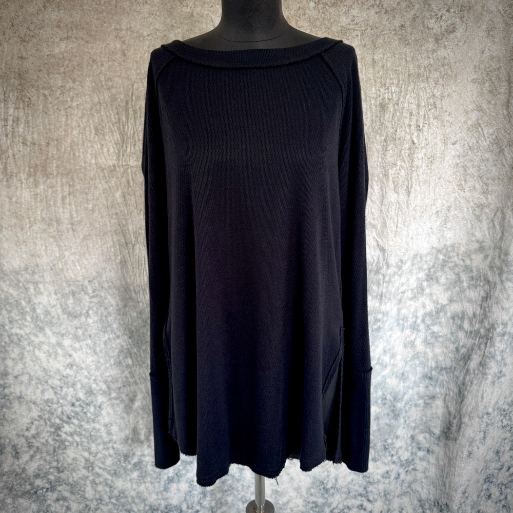 We The Free Waffle Knit Long Sleeve Top - Large